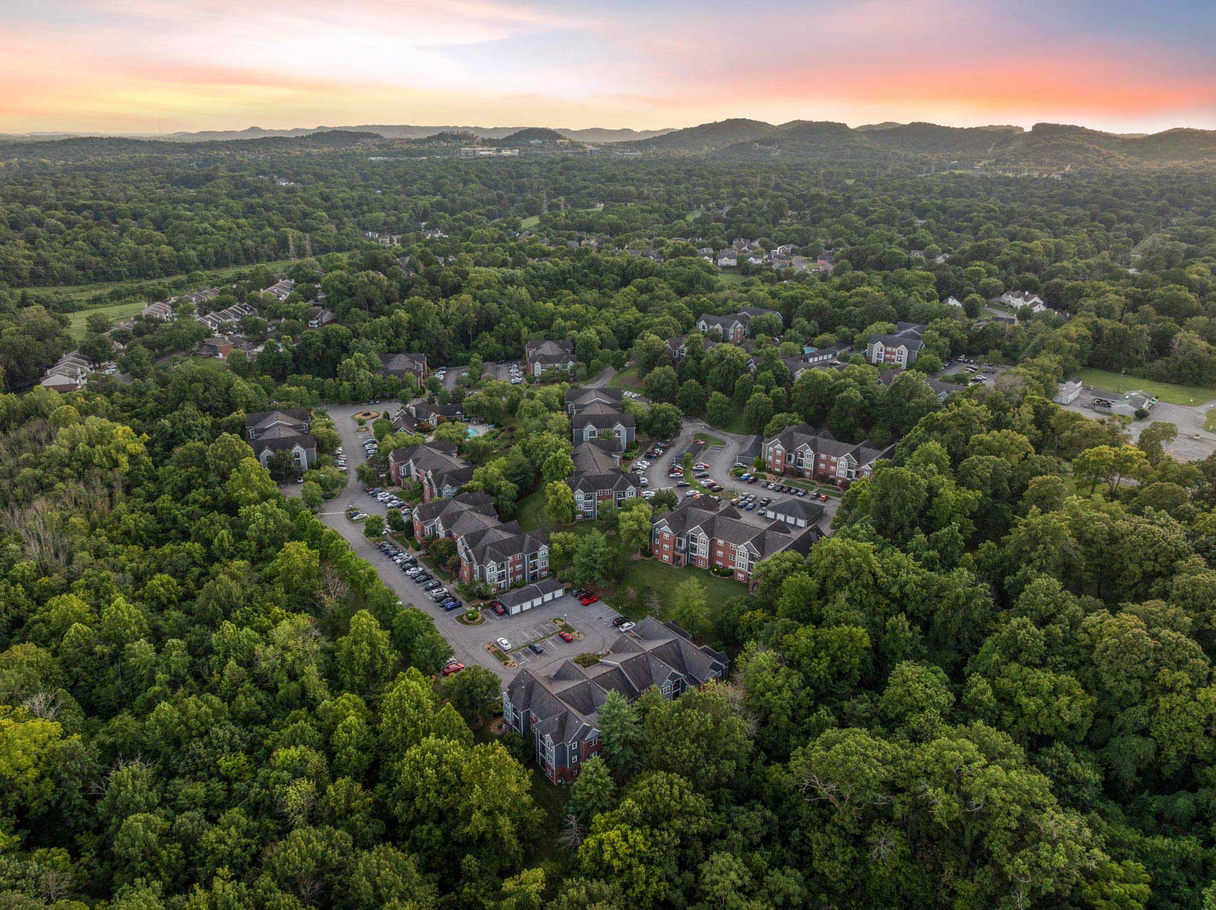 Preserve At Brentwood drone building exterior