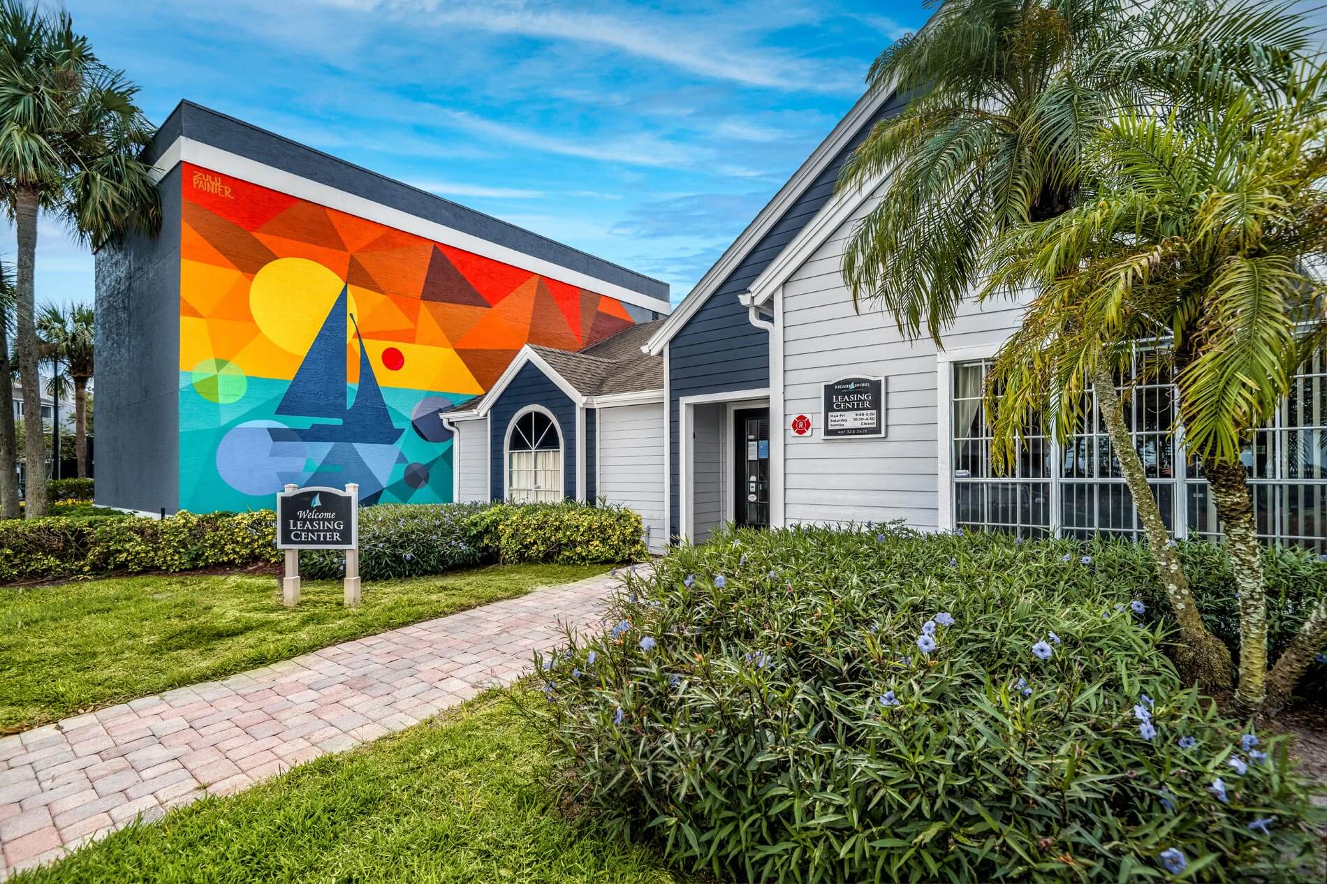 Regatta Shores building exterior mural