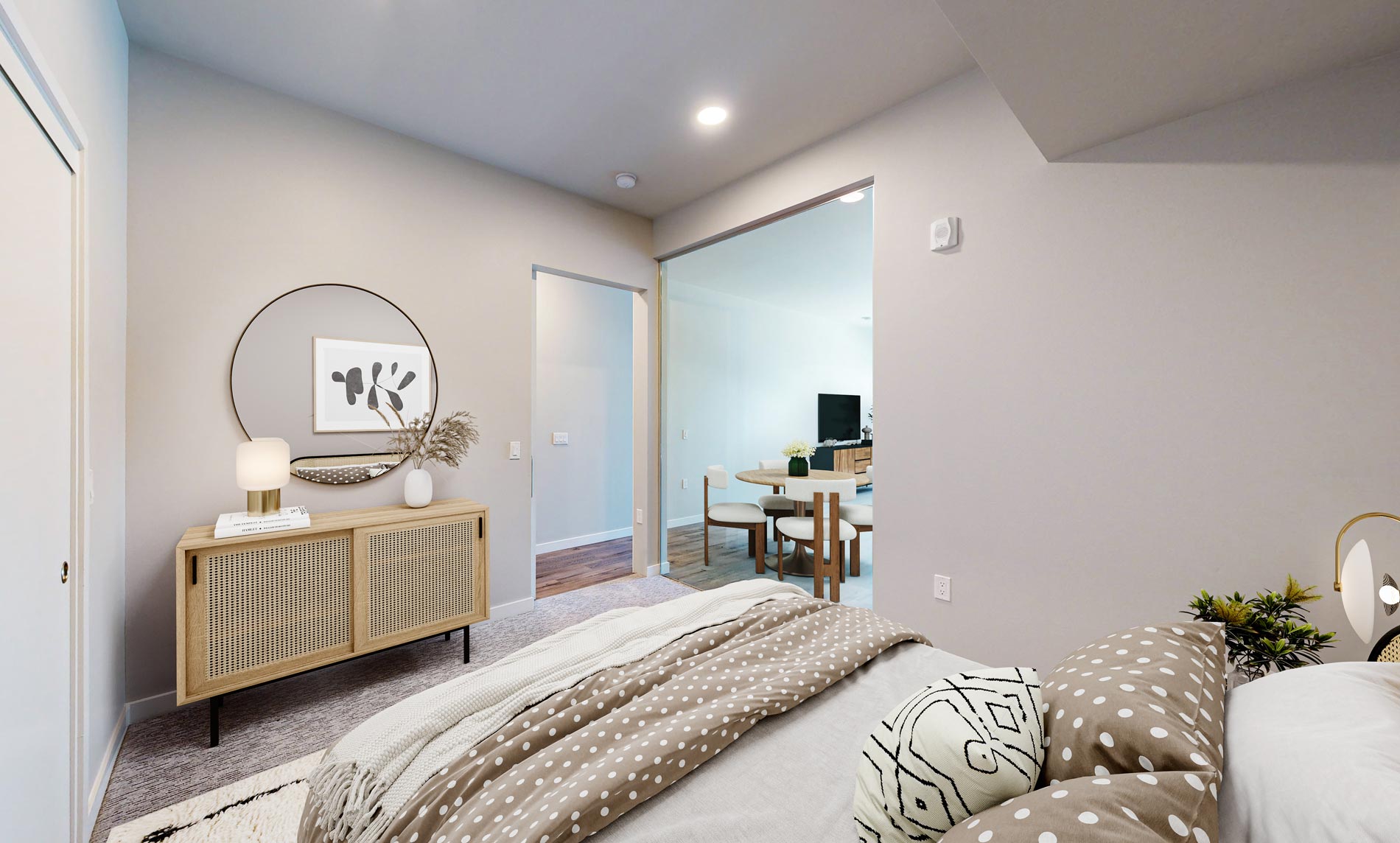 Residences at Lake Merritt staged bedroom