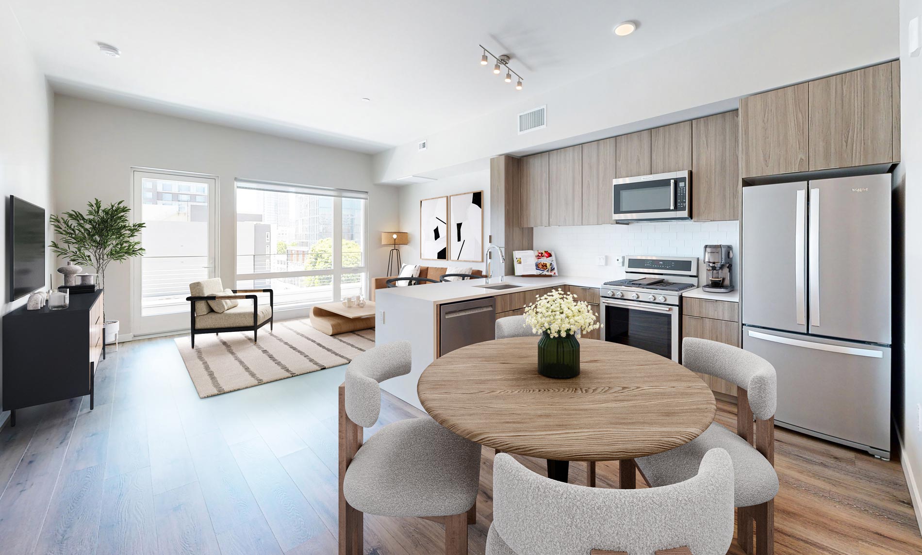 Residences at Lake Merritt staged living room