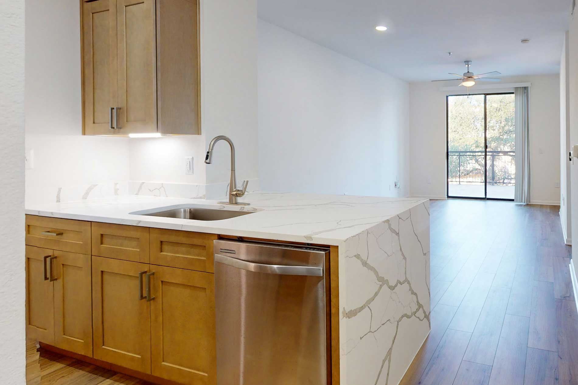 Residences at the Domain apartment kitchen