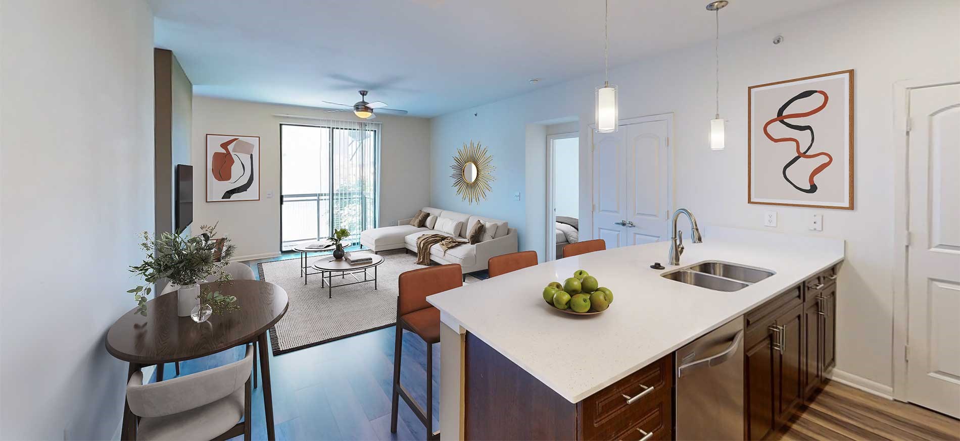 Residences at the Domain apartment kitchen