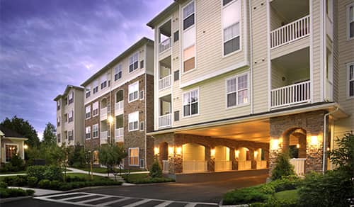 Ridge at Blue Hills apartment building exterior