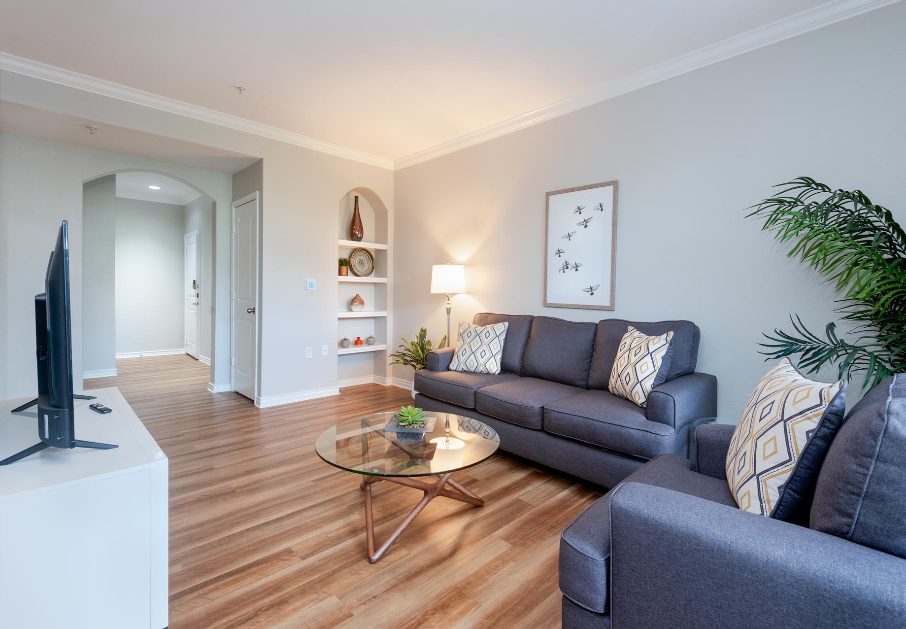 Ridge At Blue Hills staged living room