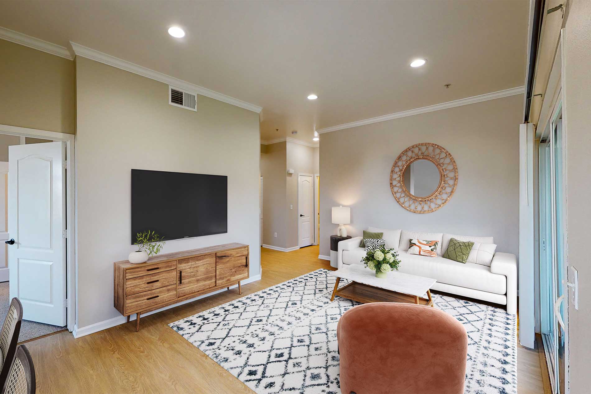 River Terrace apartment living room