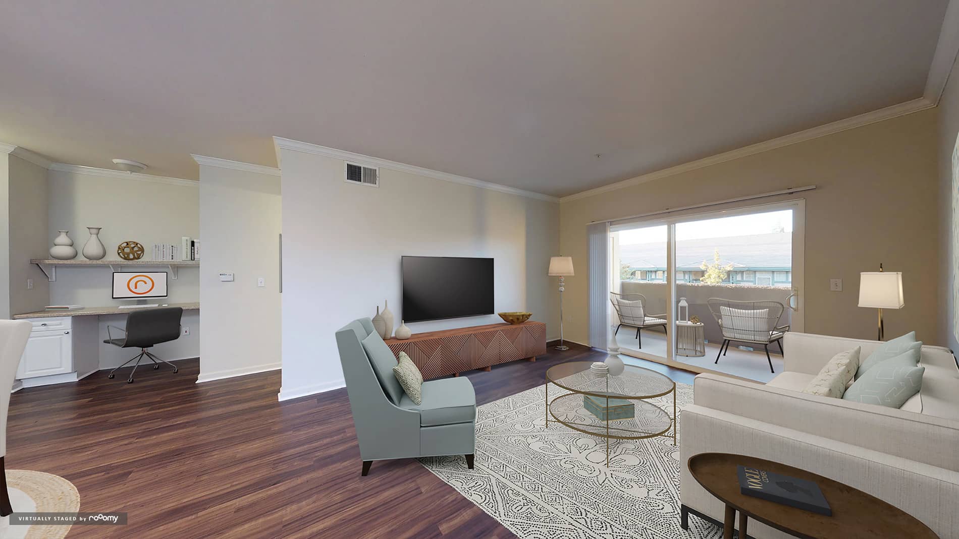 River Terrace apartment virtually staged by RooOmy