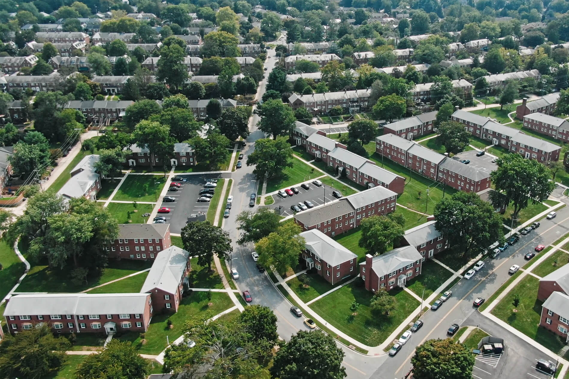 Rodgers Forge Apartments Aerial Exterior