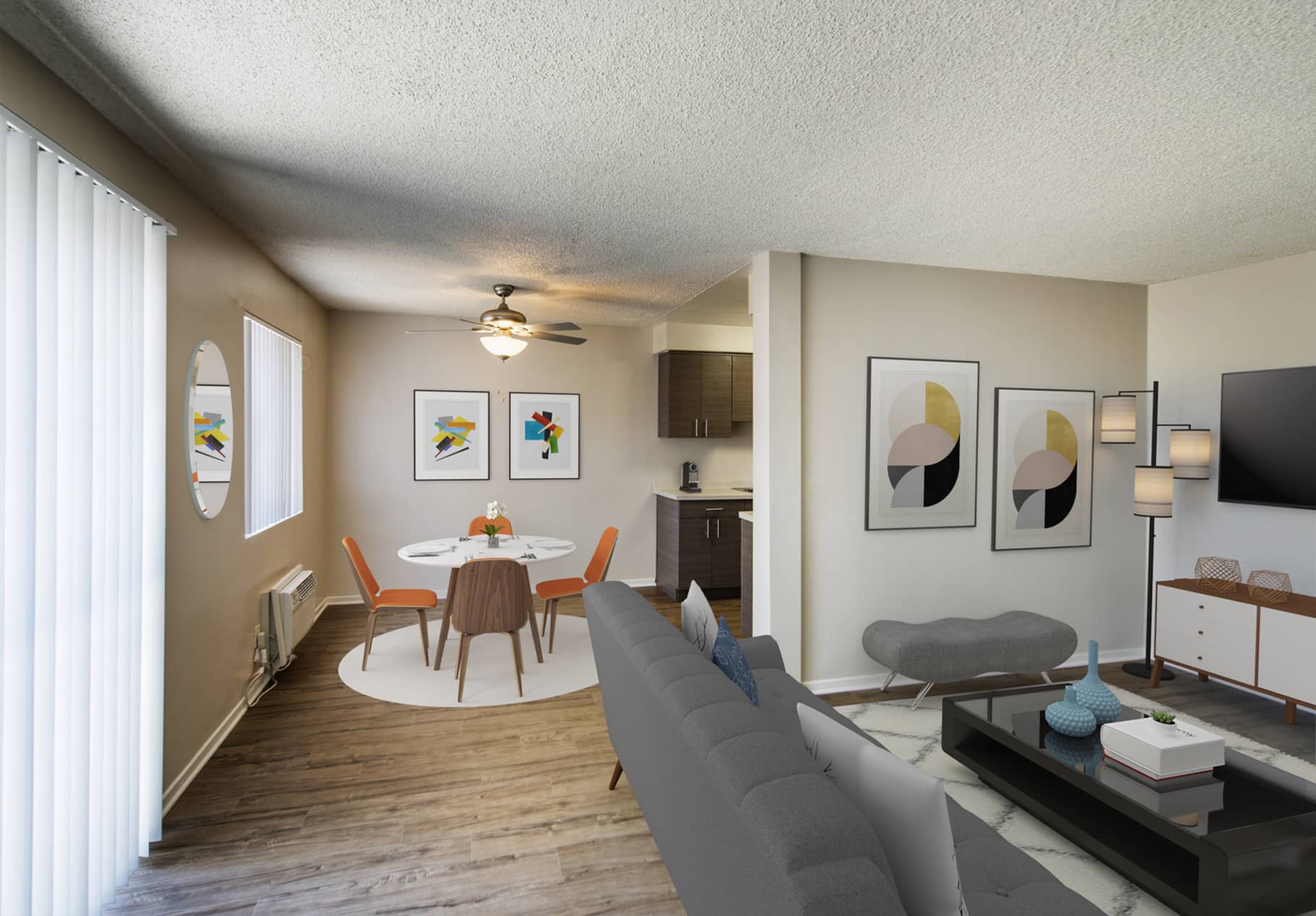 Rosebeach apartment virtually staged by Rooomy