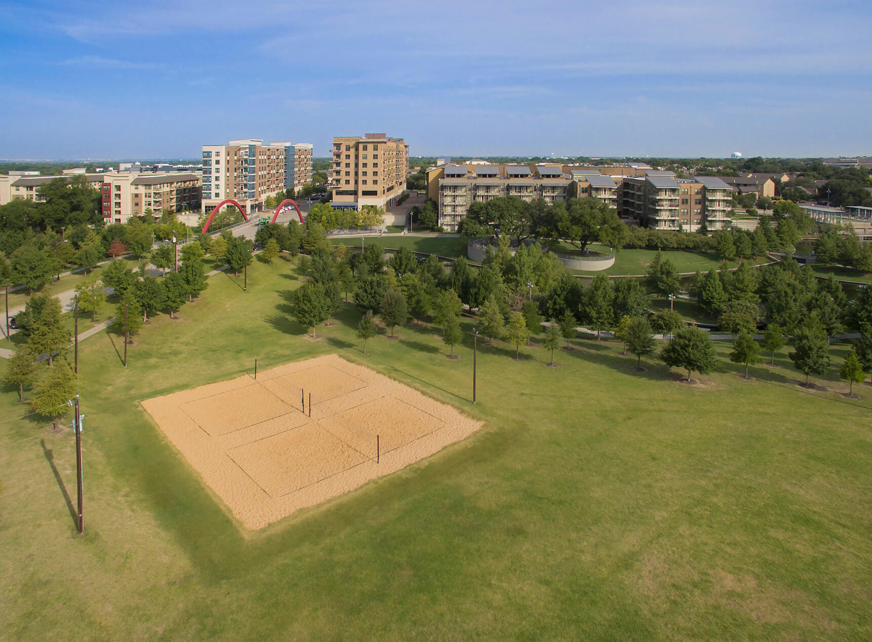 Vitruvian Park sand volleyball court