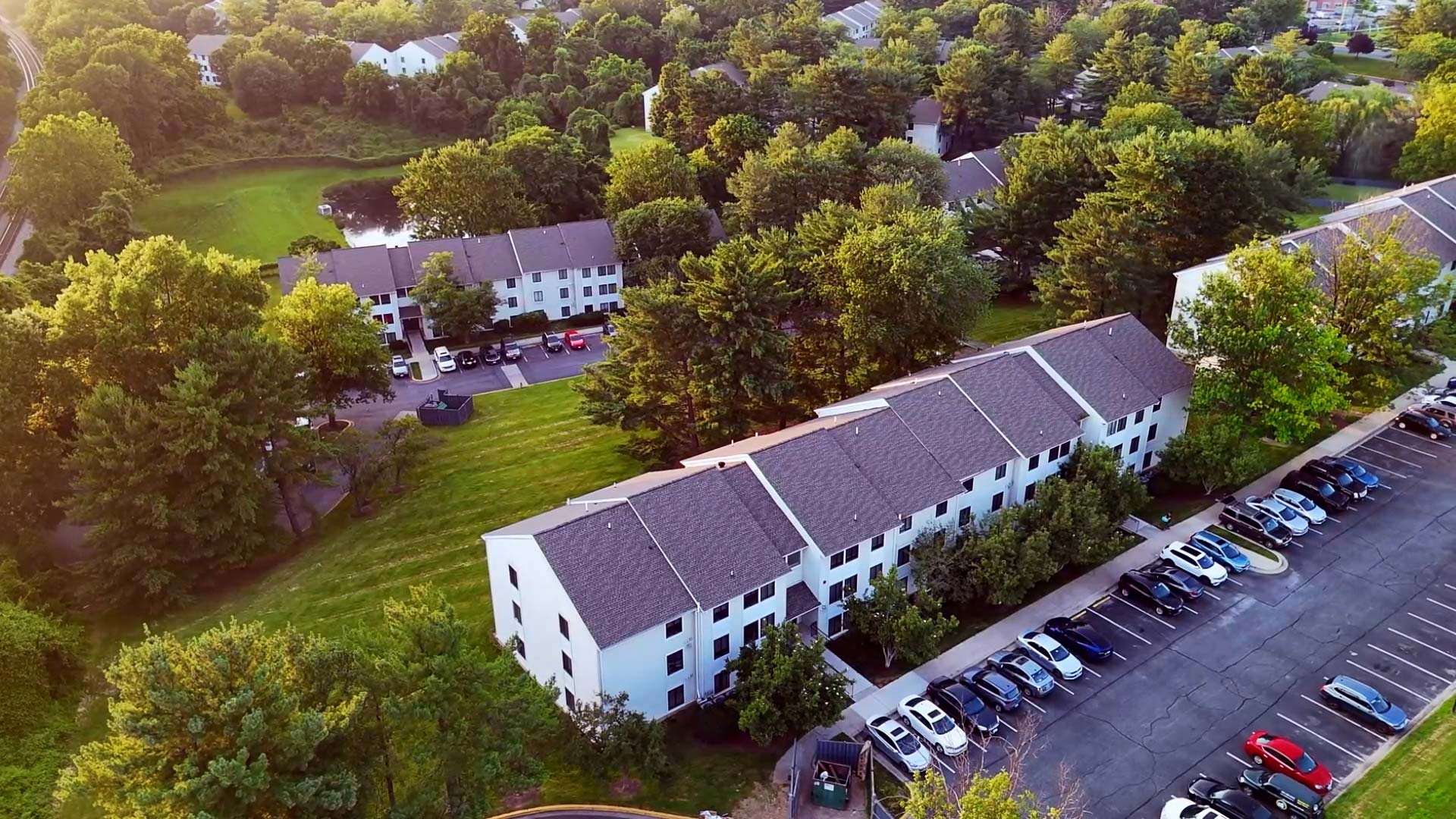 aerial view of Seneca Place apartments in the Germantown neighborhood of Washington DC