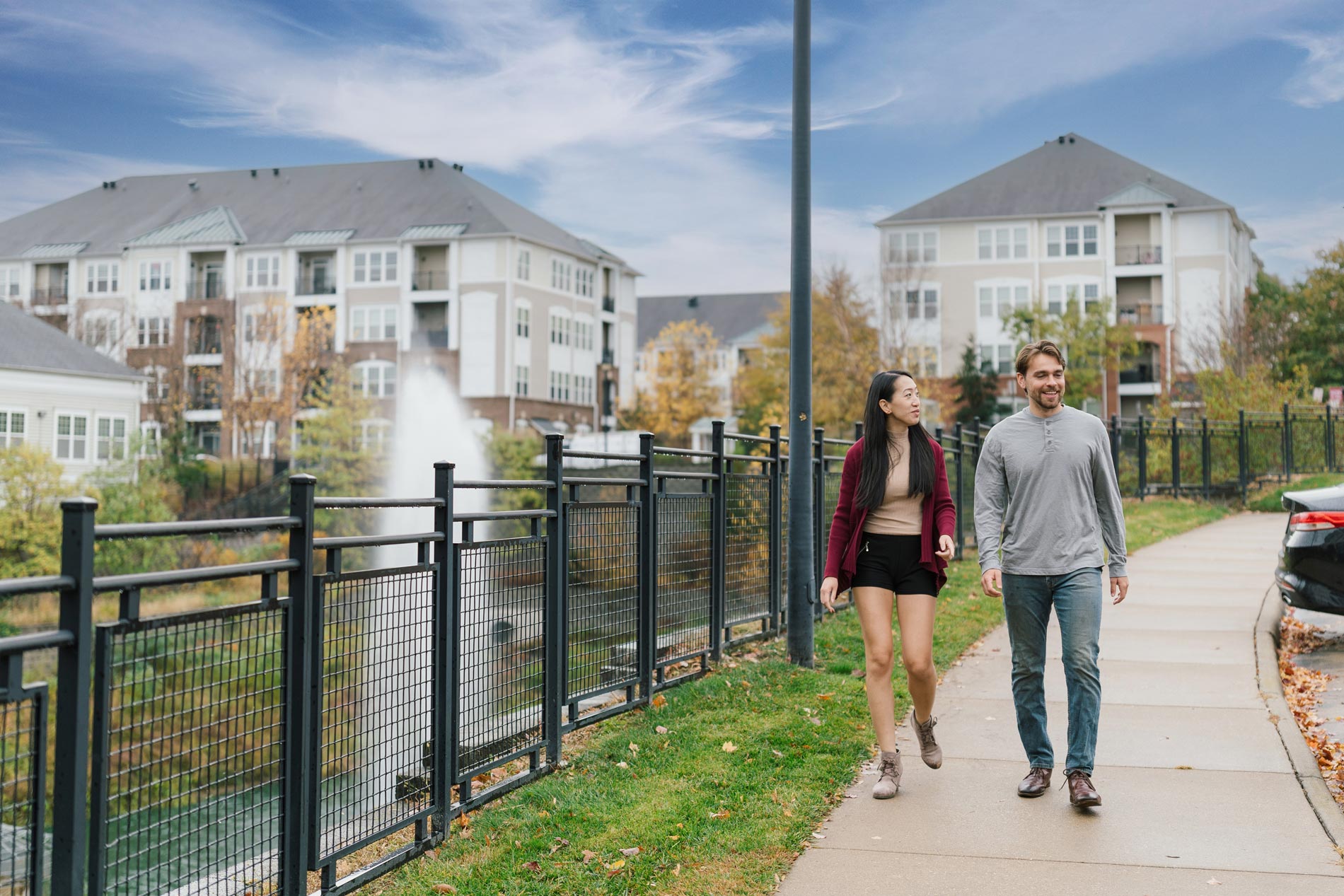 Signal Hill couple walks outside property