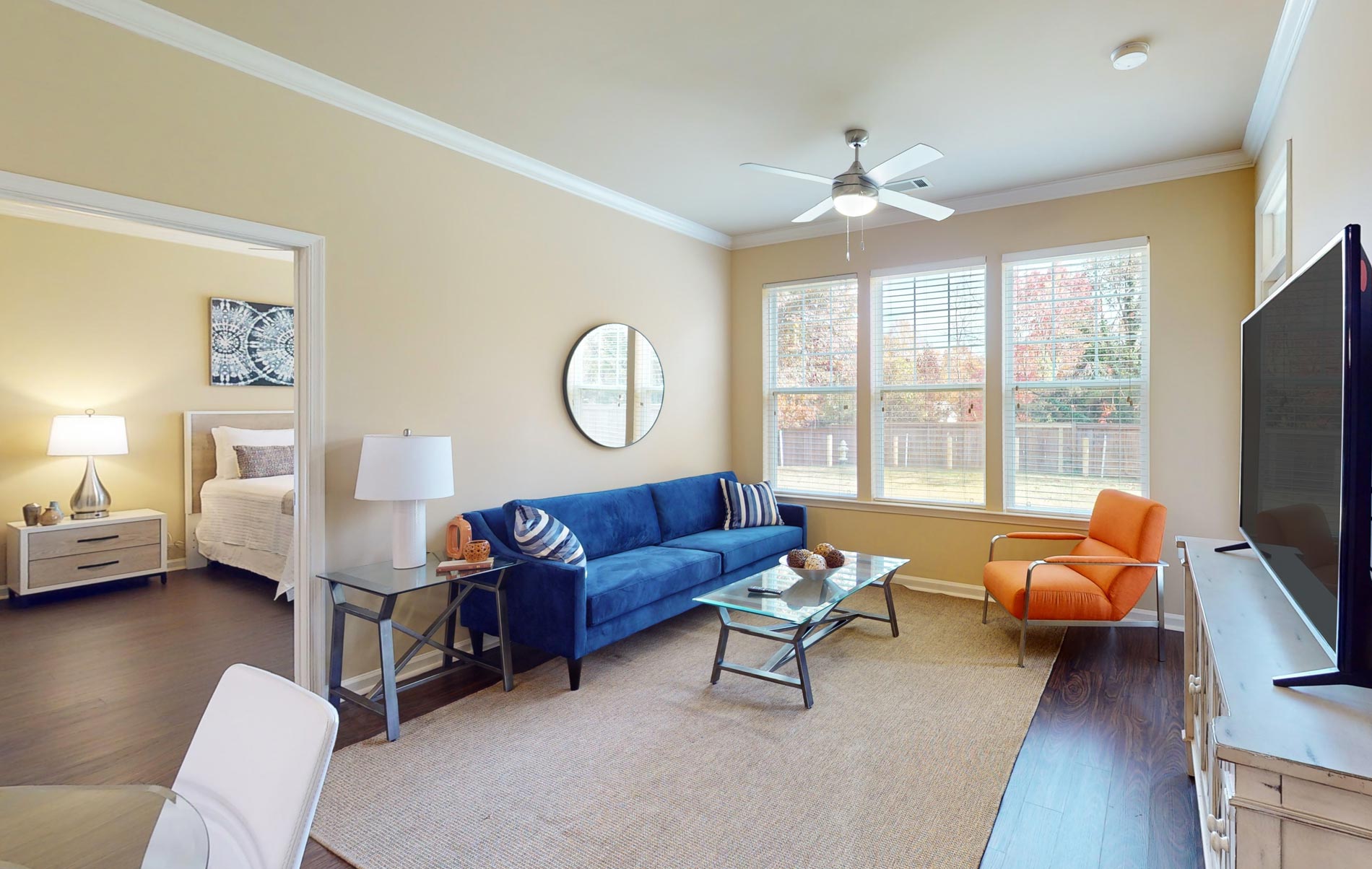 Signal Hill staged living room