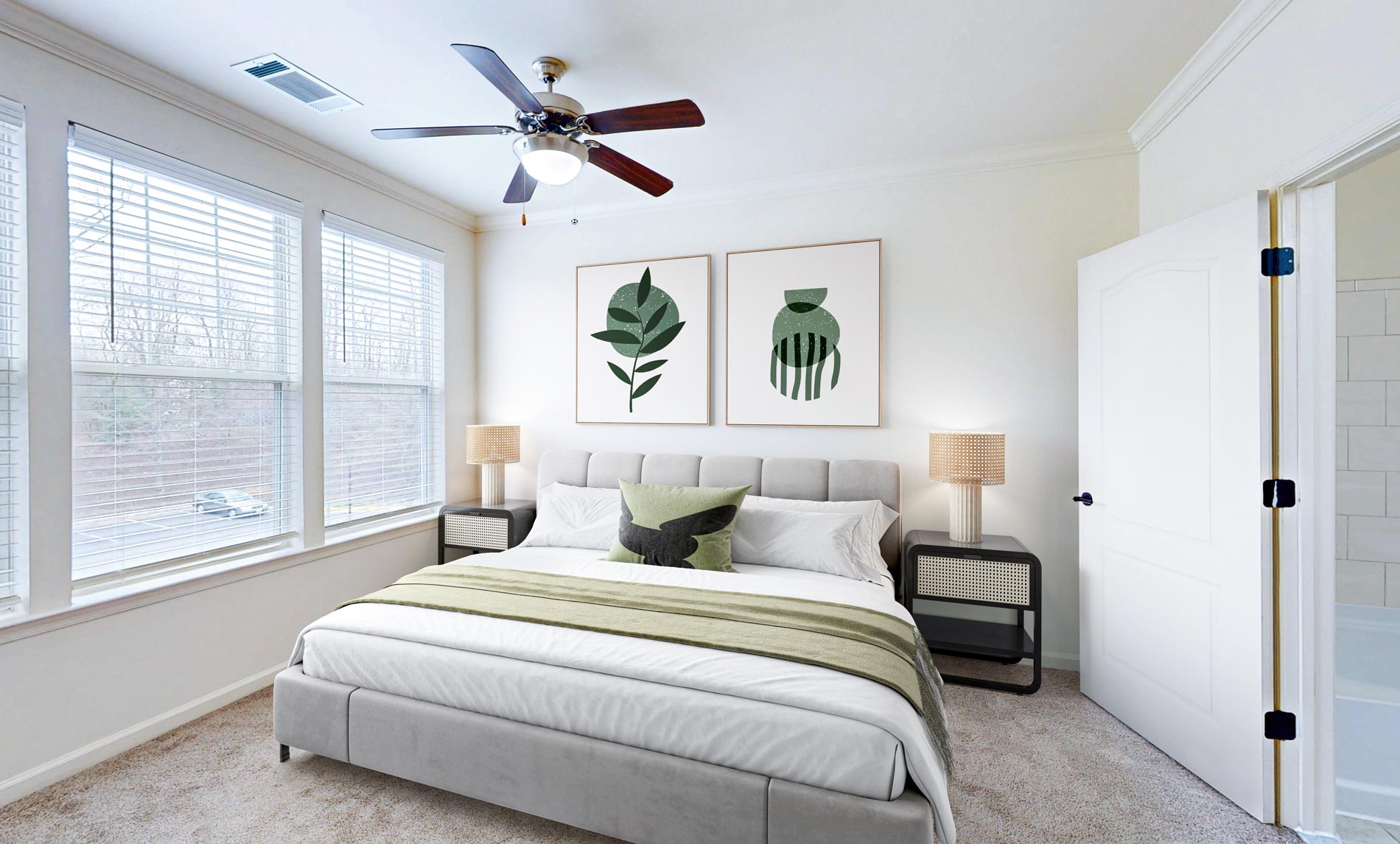 Signal Hill staged bedroom