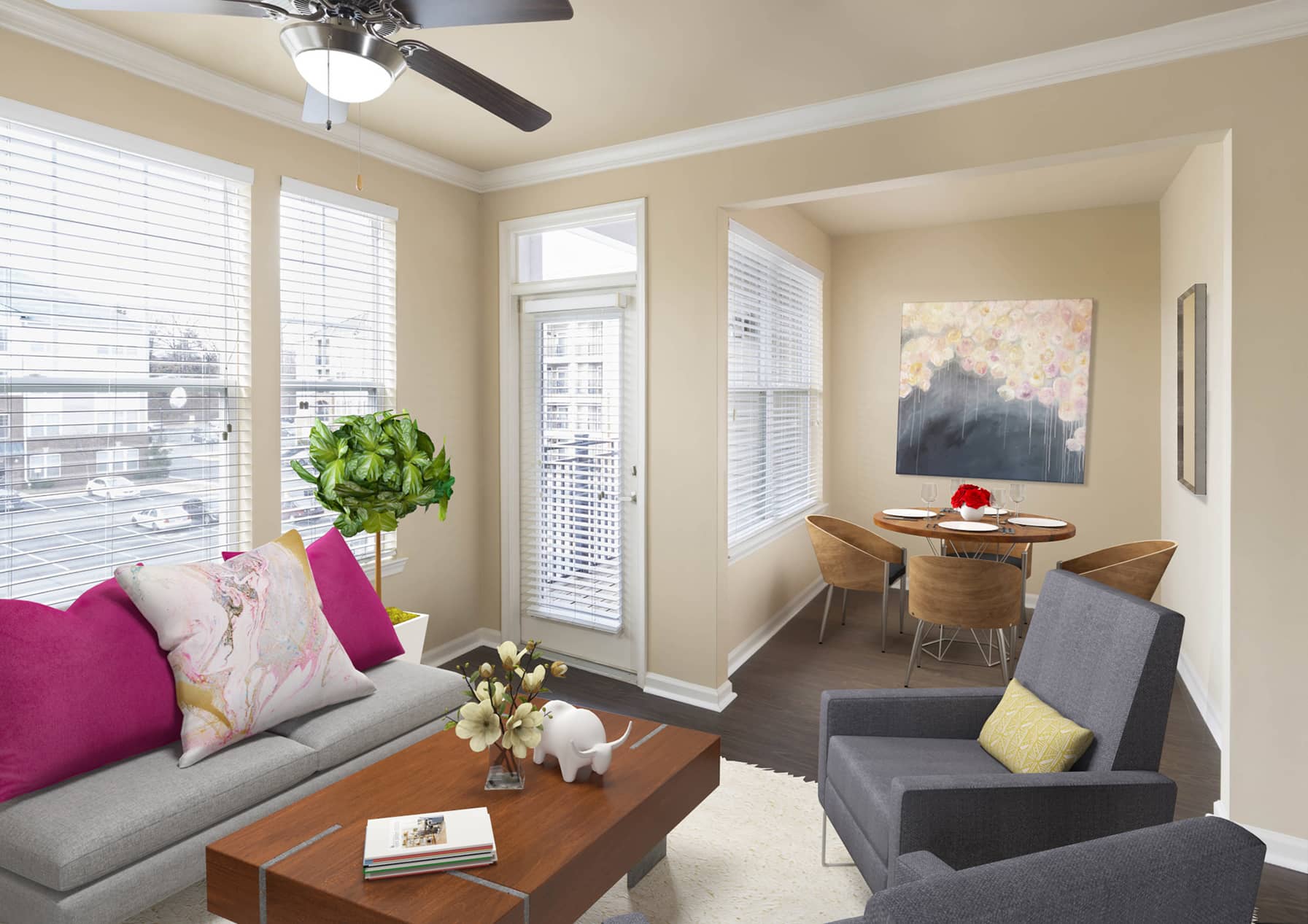 Signal Hill apartment staged by RooOmy