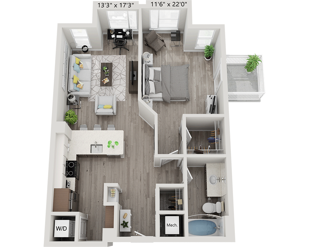 One Bedroom A1R