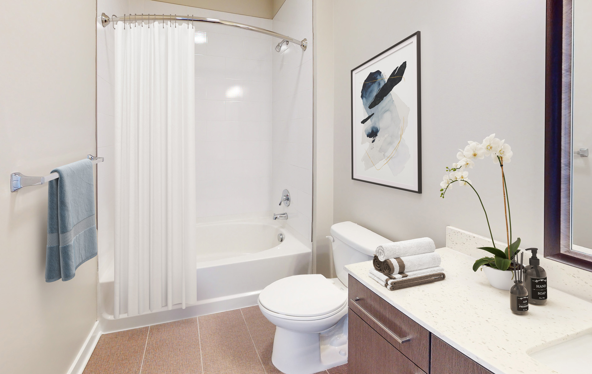 Station On Silver Staged bathroom