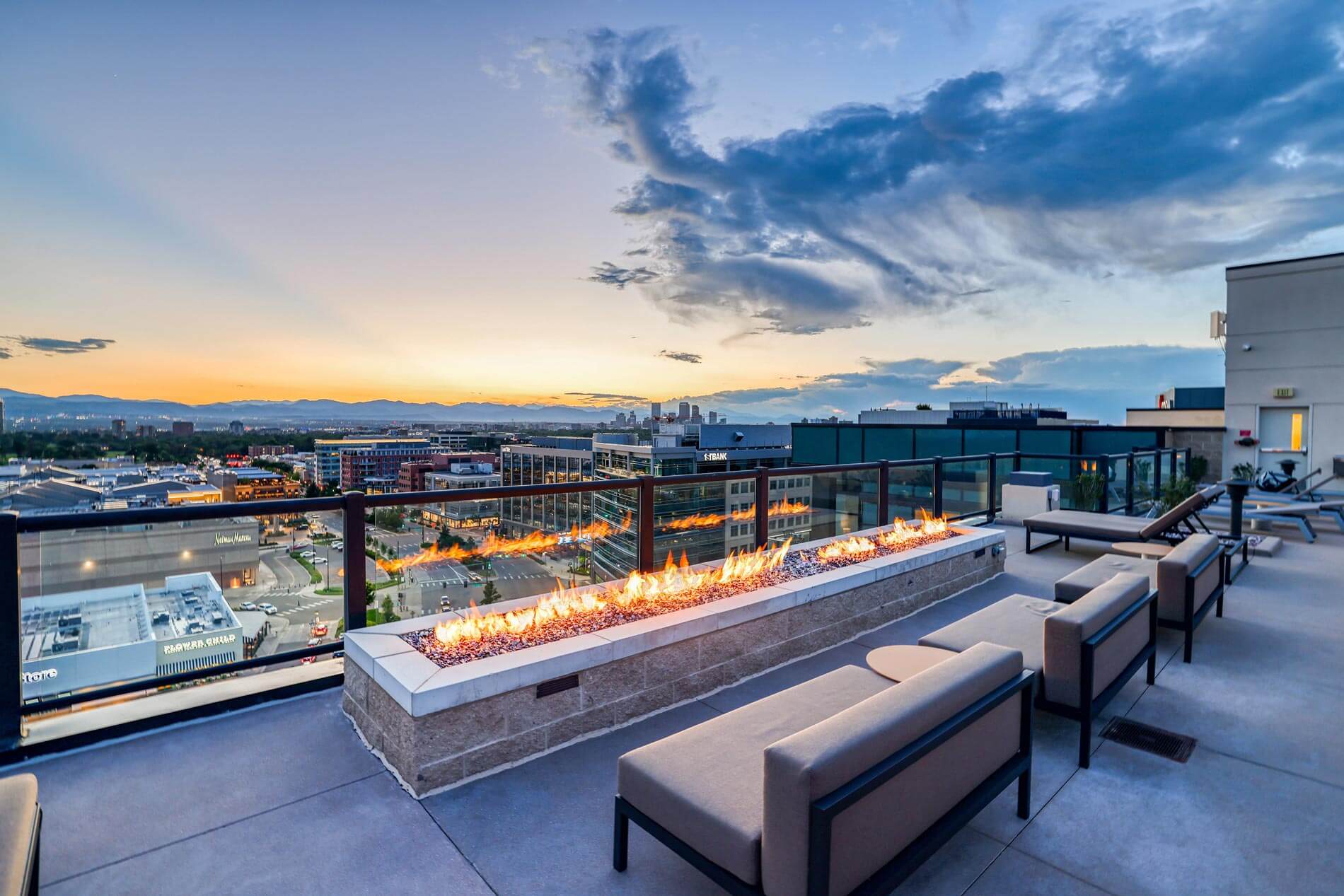 Steele Creek rooftop fire pit