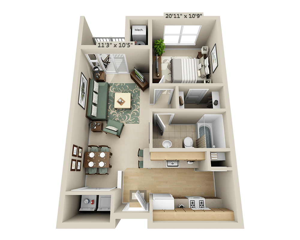 One Bedroom A1B