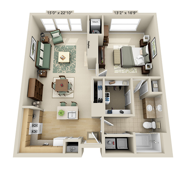 One Bedroom A1I