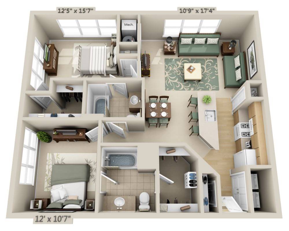 Two Bedroom B2A