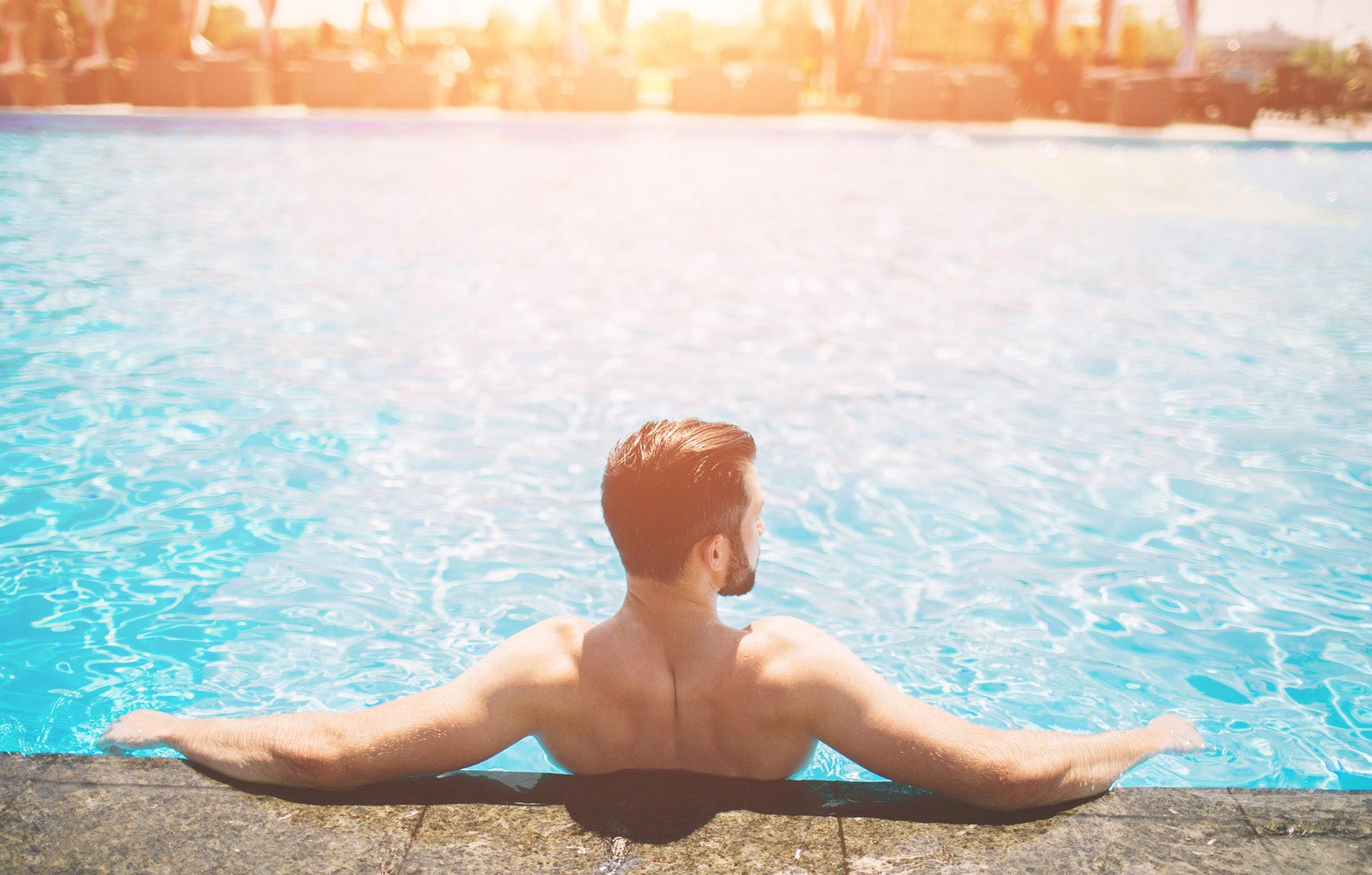 Man in pool