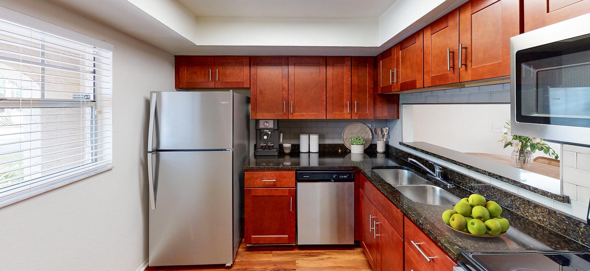 Summit West staged kitchen