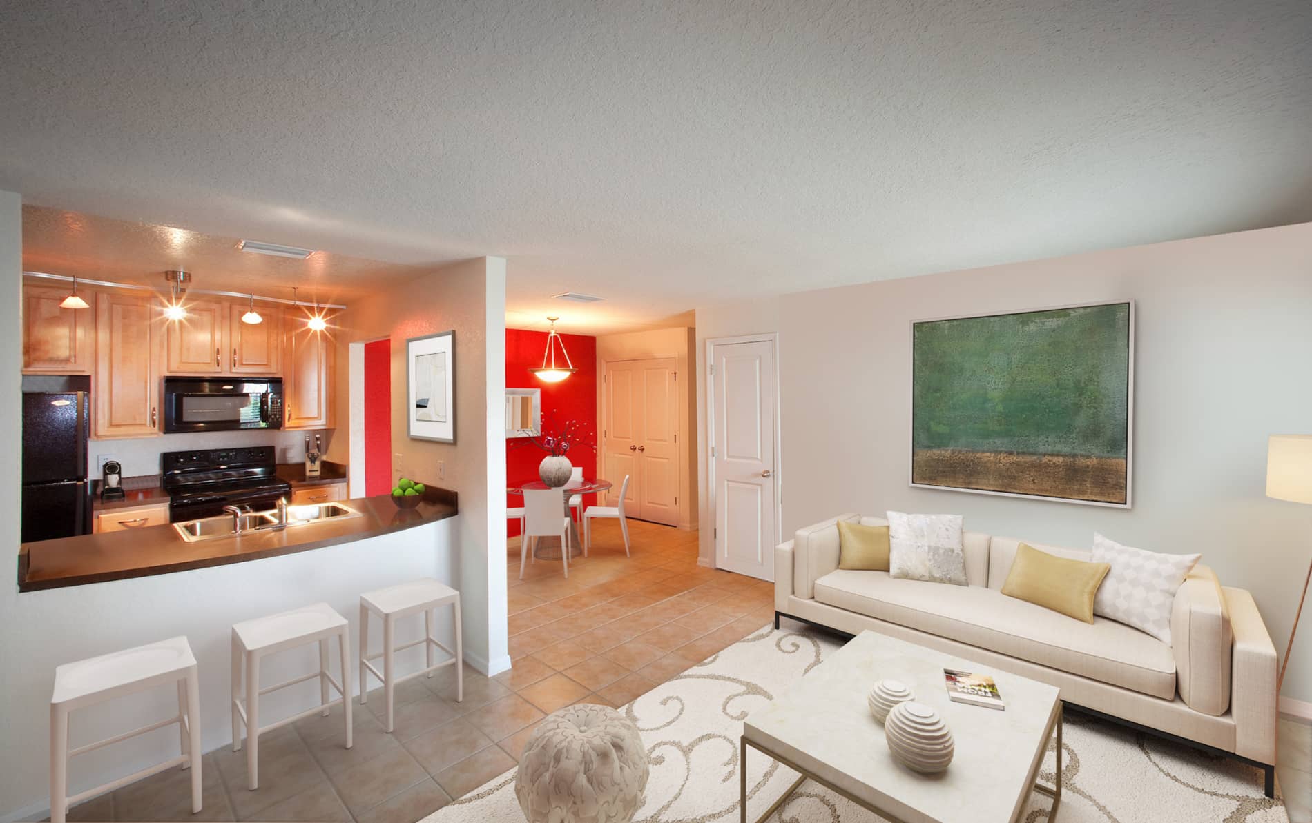 The Breyley apartment virtually staged by Rooomy