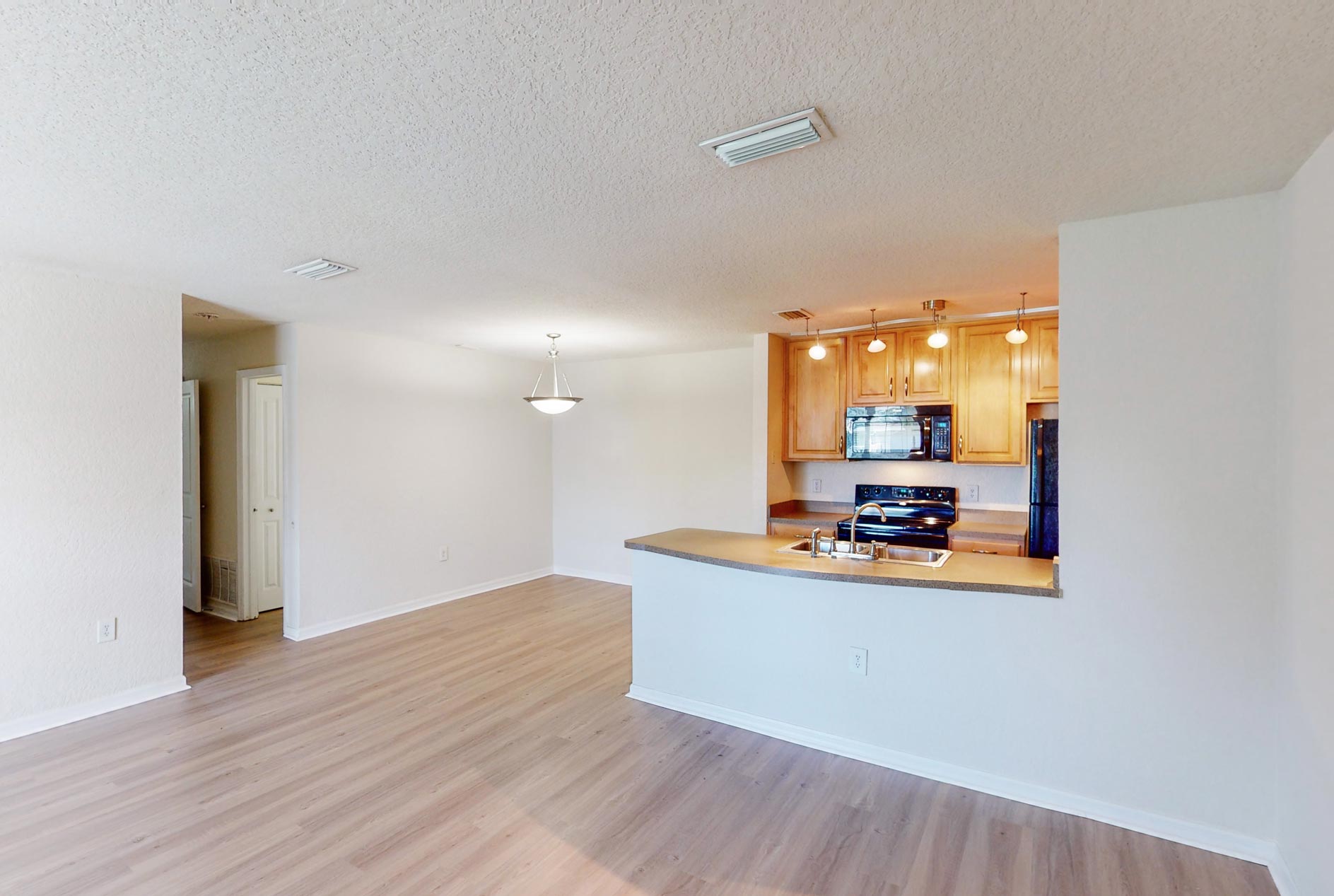 The Breyley dining room and kitchen