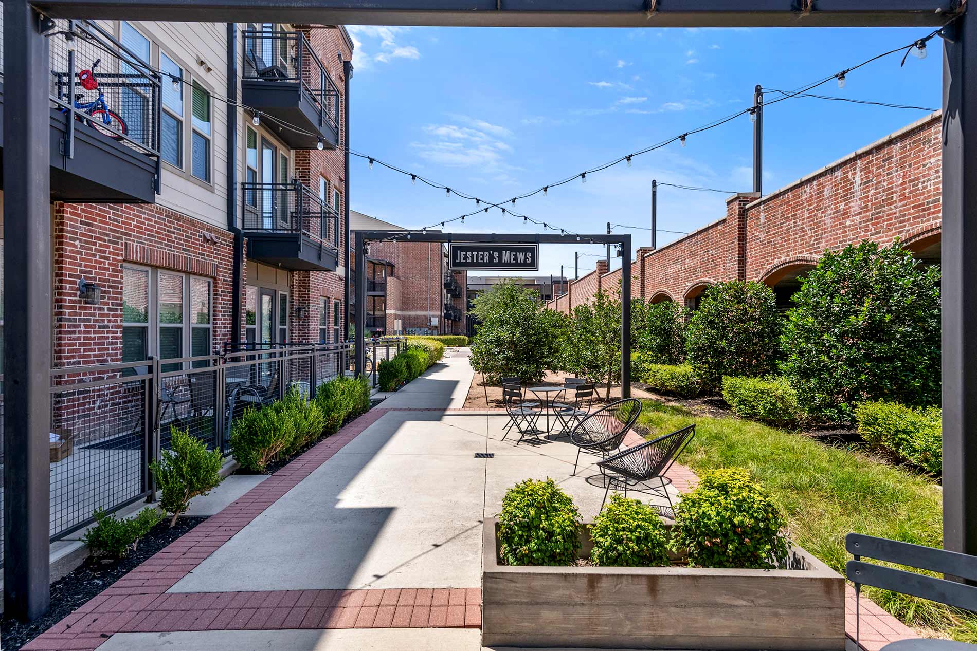 The Canal apartments courtyard