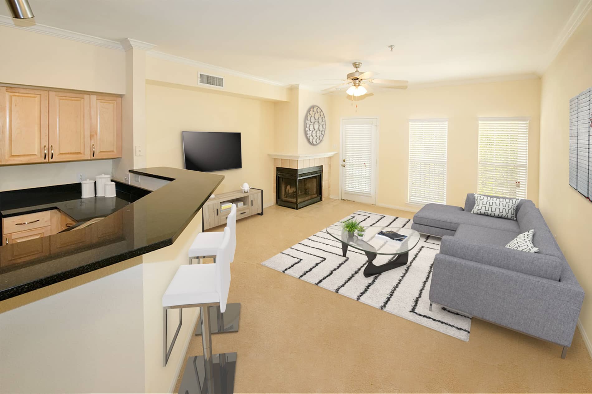 The Carriage Homes virtually staged by Rooomy