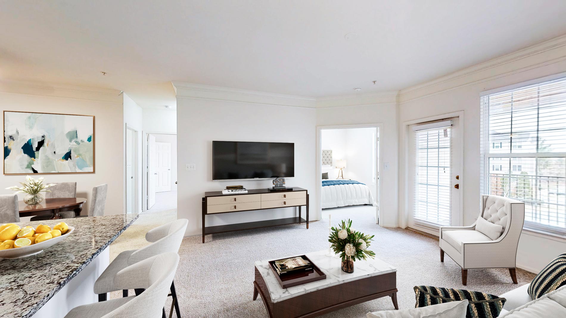 Courts At Dulles staged living room