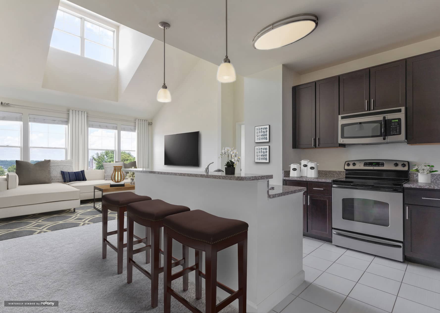 The Courts at Huntington Station apartment virtually staged by RooOmy