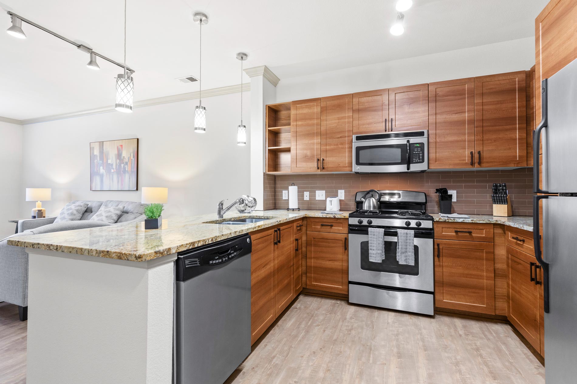 The Enclave staged kitchen