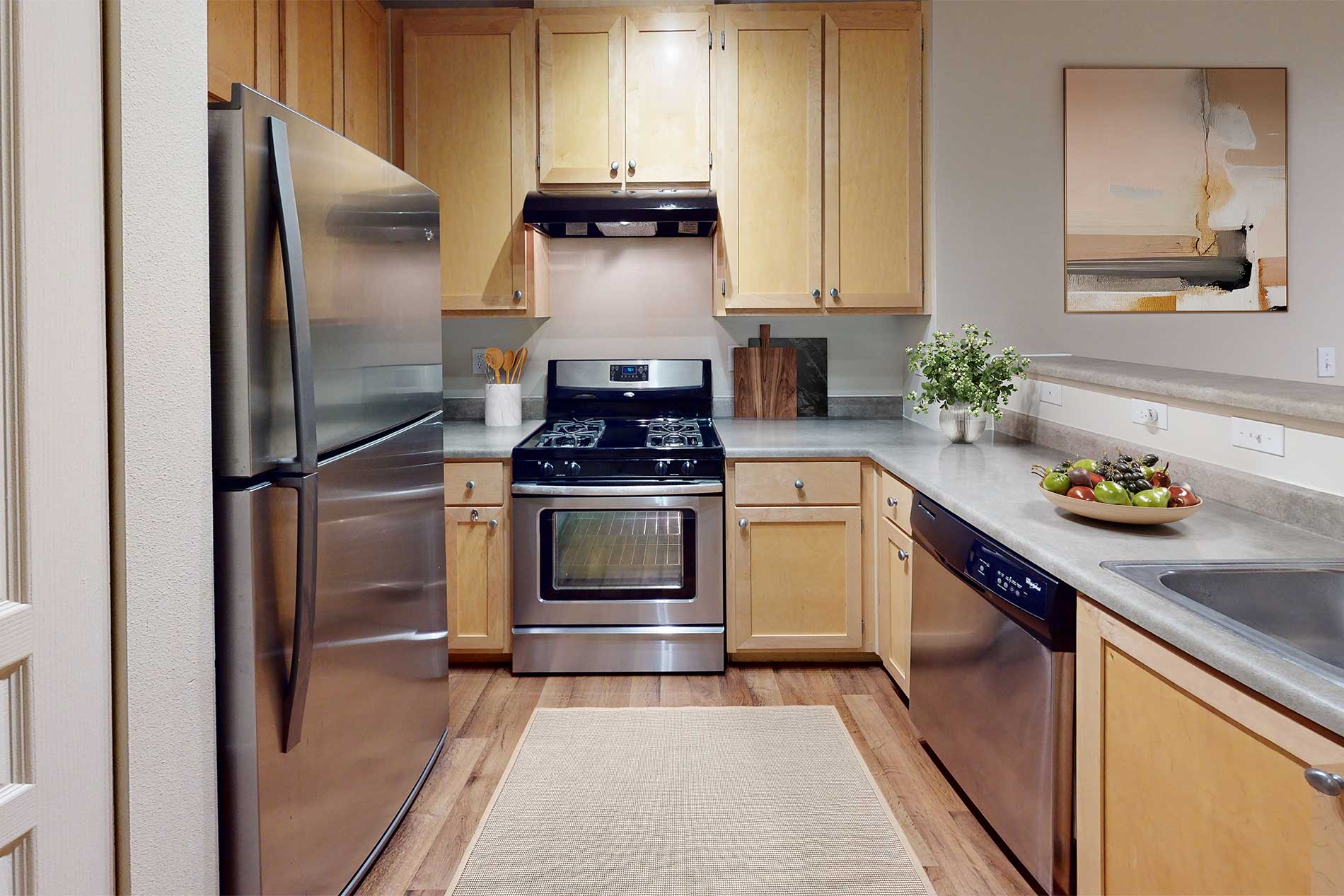 The Hawthorne apartment kitchen