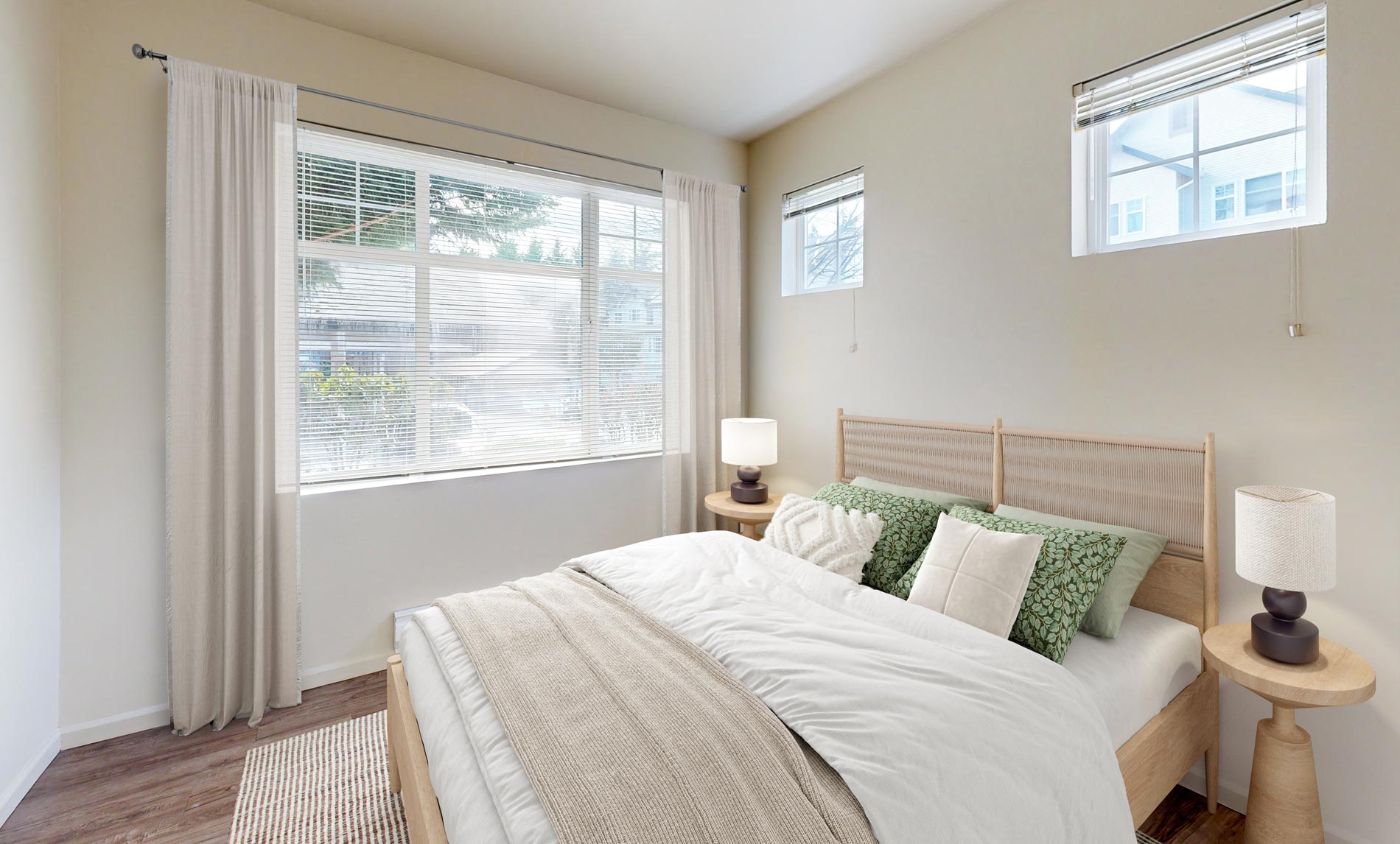 The Hawthorne staged bedroom