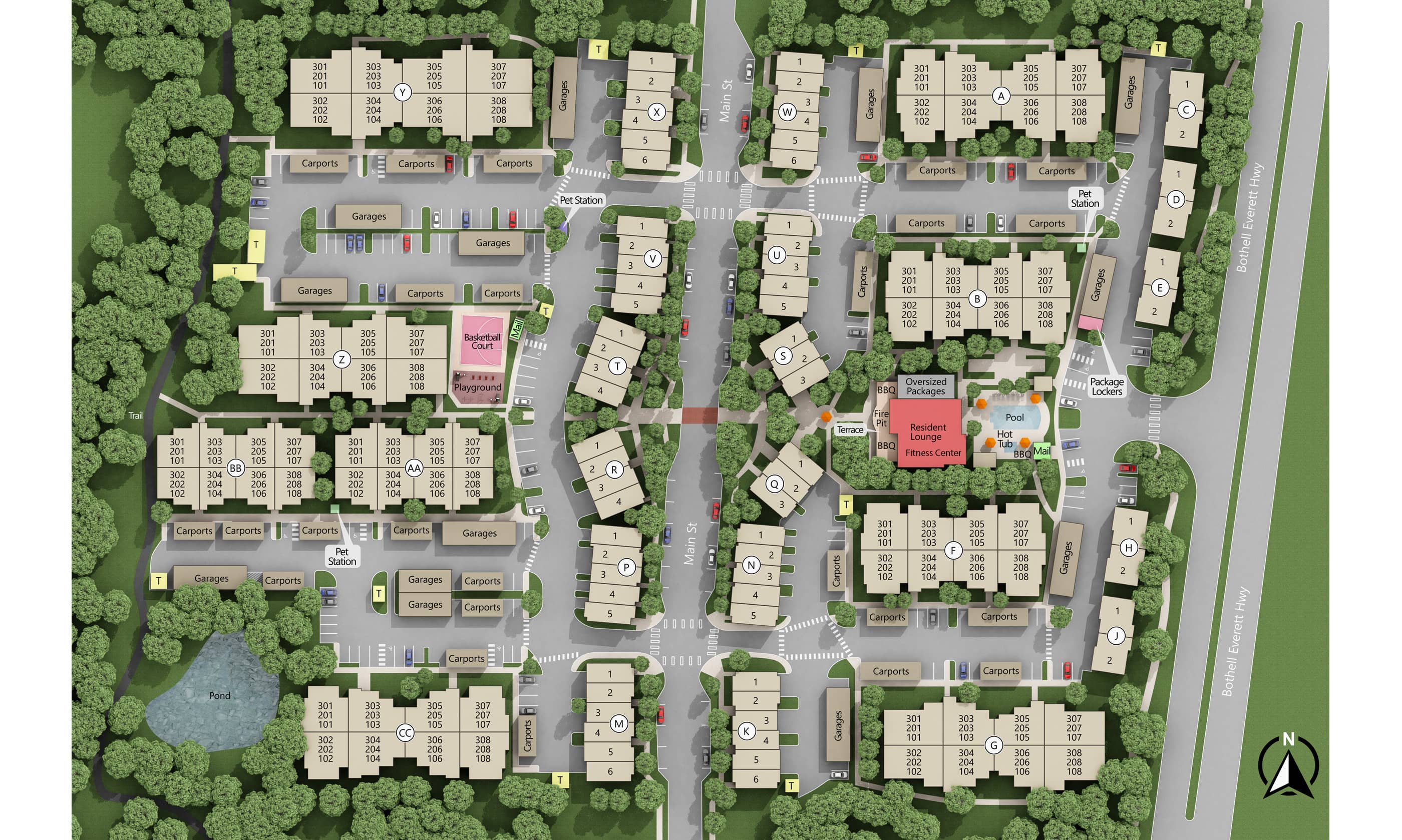 Apartments and Pricing for The Hawthorne Apartments Mill Creek WA