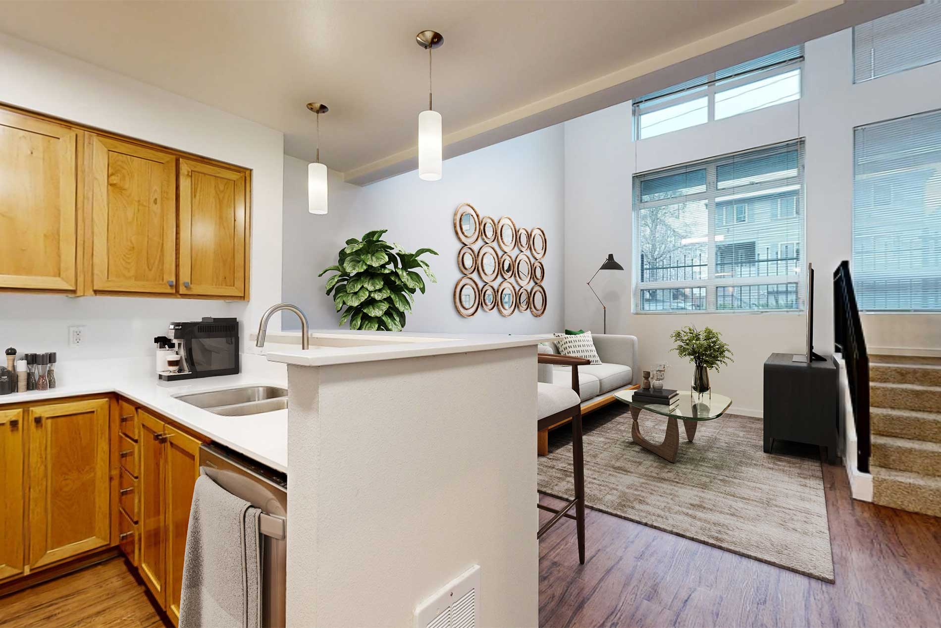 The Kennedy apartment living room