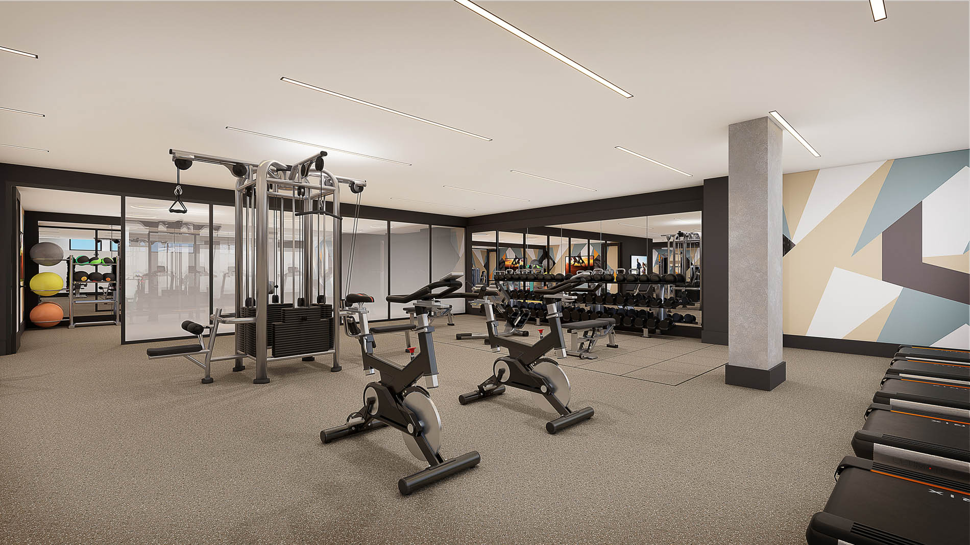 The MO Rendering  Fitness Center