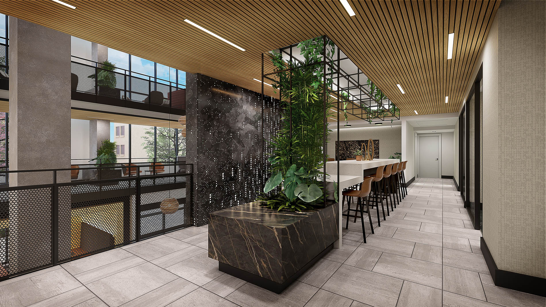 The MO Rendering Mezzanine Seating