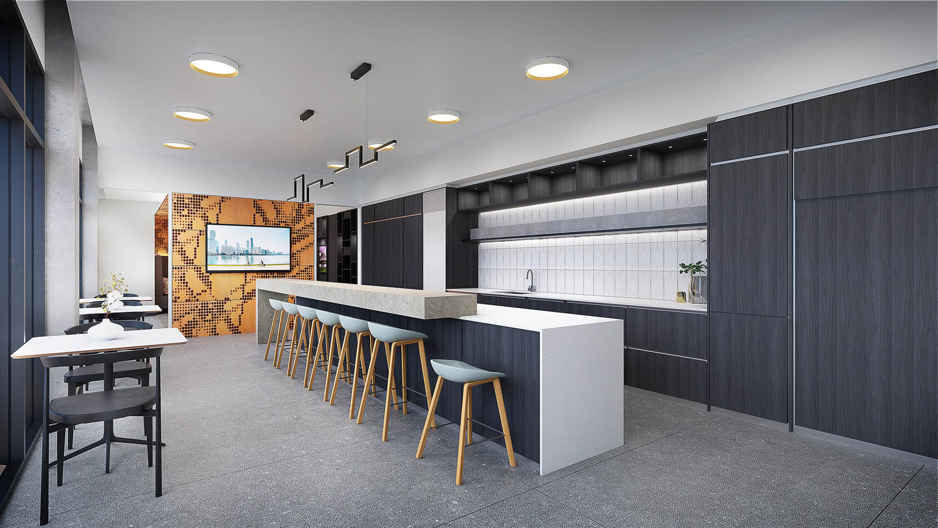 The MO Rendering Penthouse Kitchen