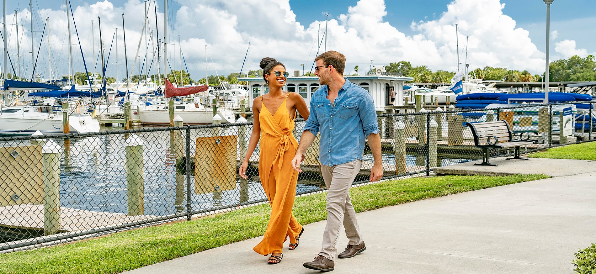 Preserve at Gateway Couple Walking by Marina