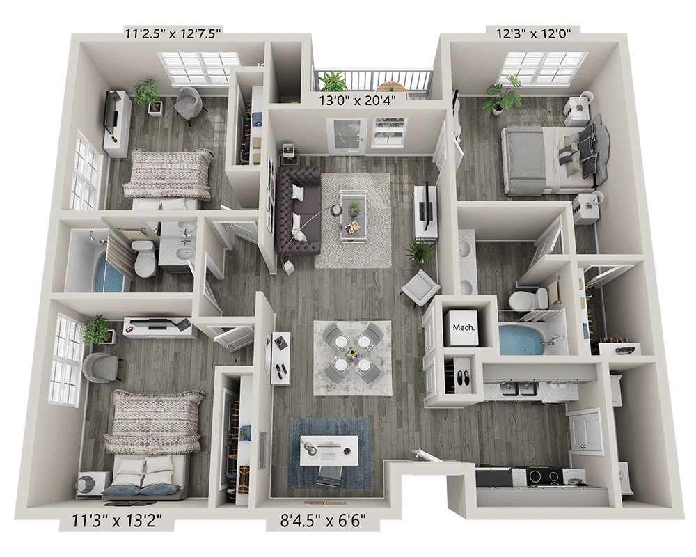 Three Bedroom C2A