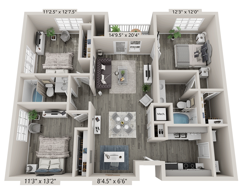 Three Bedroom C2C