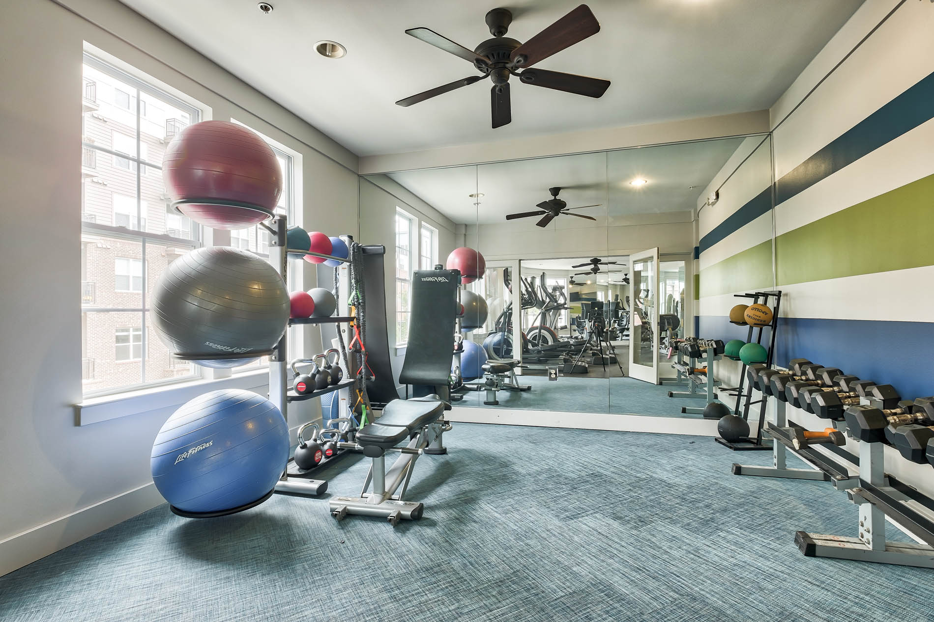 Quarters at towson town center fitness room