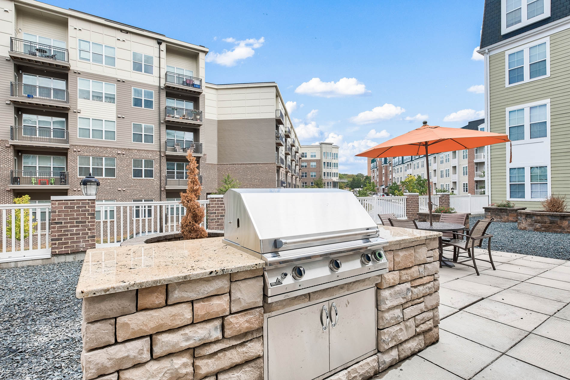 Quarters at towson town center grill in courtyard