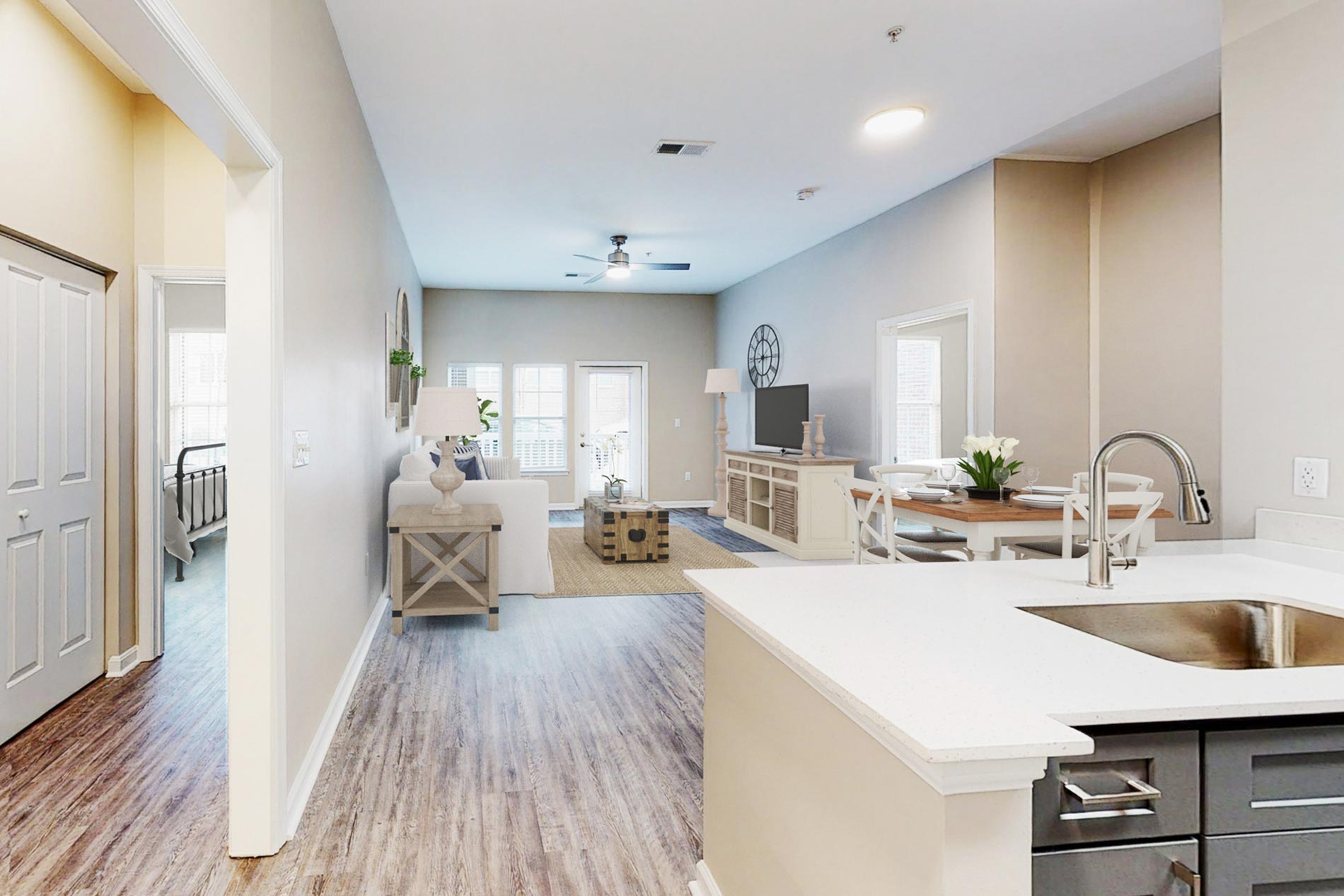 Quarters At Towson staged kitchen