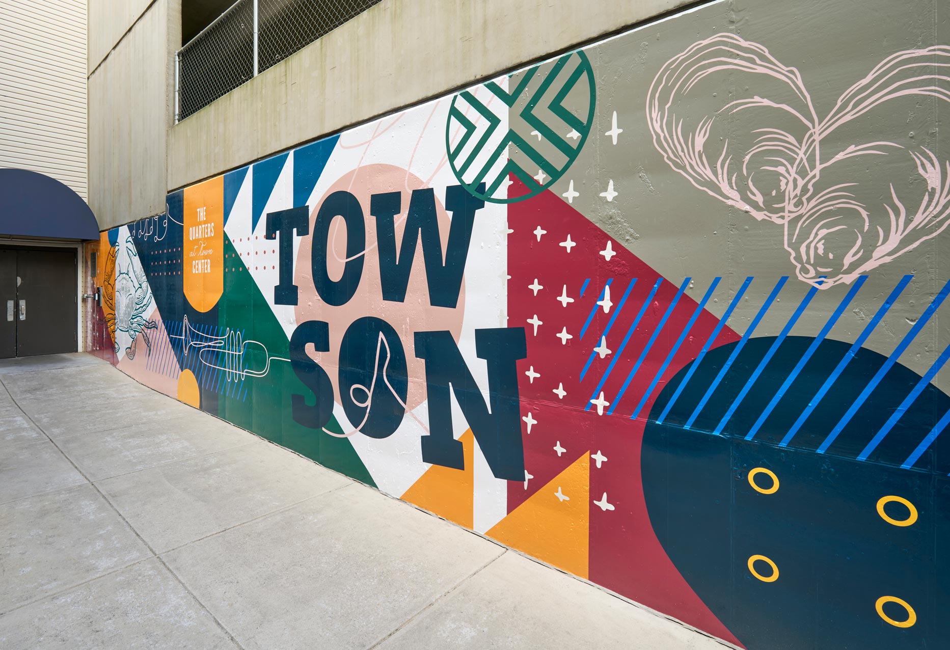 Quarters at Towson building exterior mural