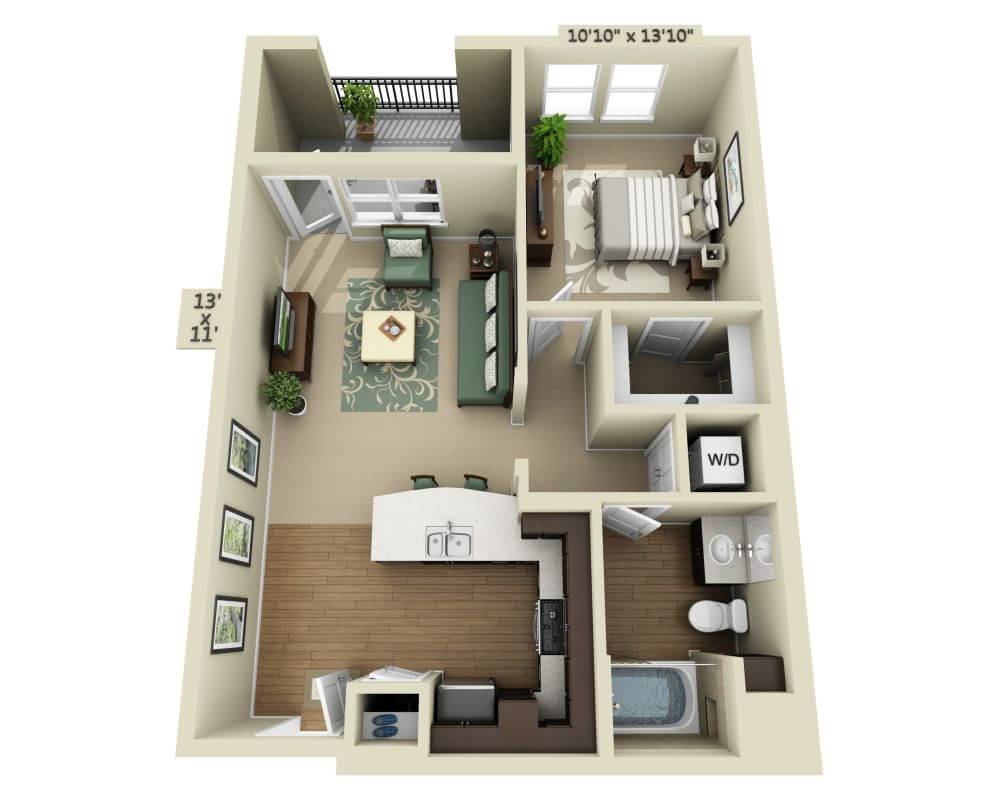 One Bedroom A1C