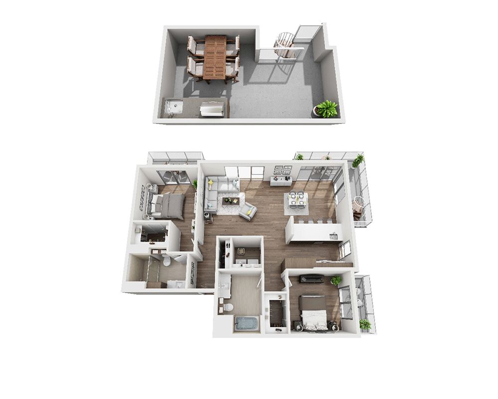 Two Bedroom B2F Penthouse