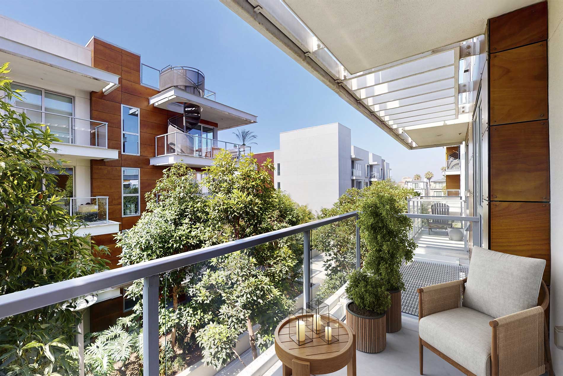 Pacific City apartment balcony